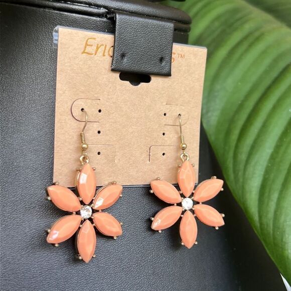 Erica Lyons Fashion Earrings Floral Dangle - Picture 5 of 8